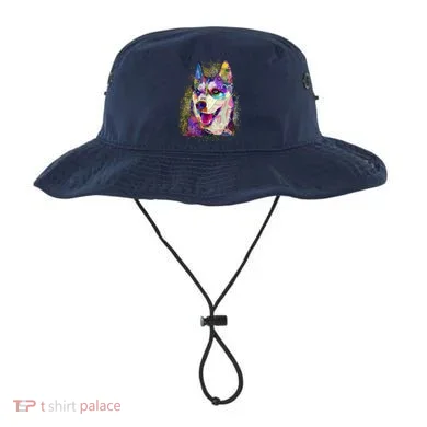Colorful Siberian Husky Bucket Hat
