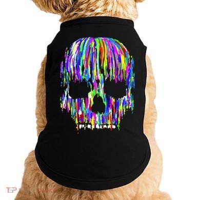 Colorful Skull Head Doggie Tank