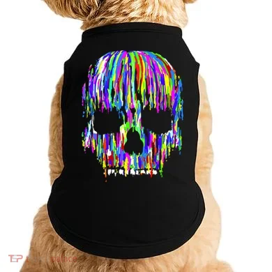 Colorful Skull Head Doggie Tank