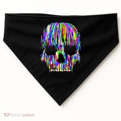 Colorful Skull Head USA-Made Doggie Bandana