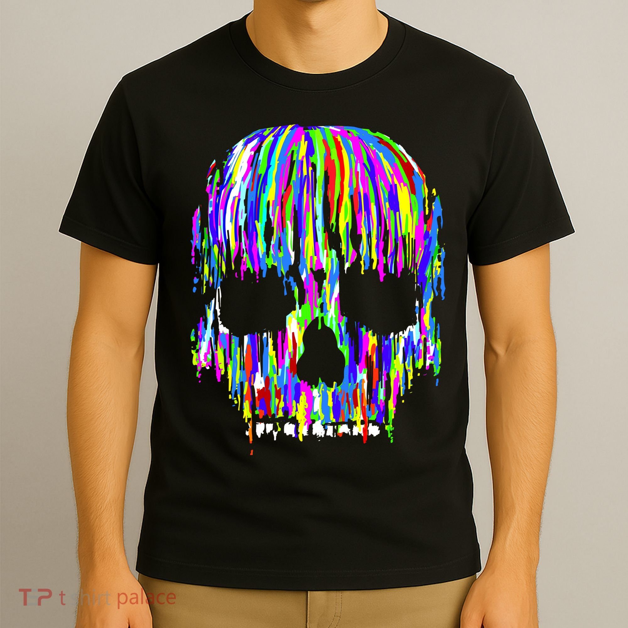 Colorful Skull Head T-Shirt