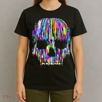 Colorful Skull Head T-Shirt thumb 4