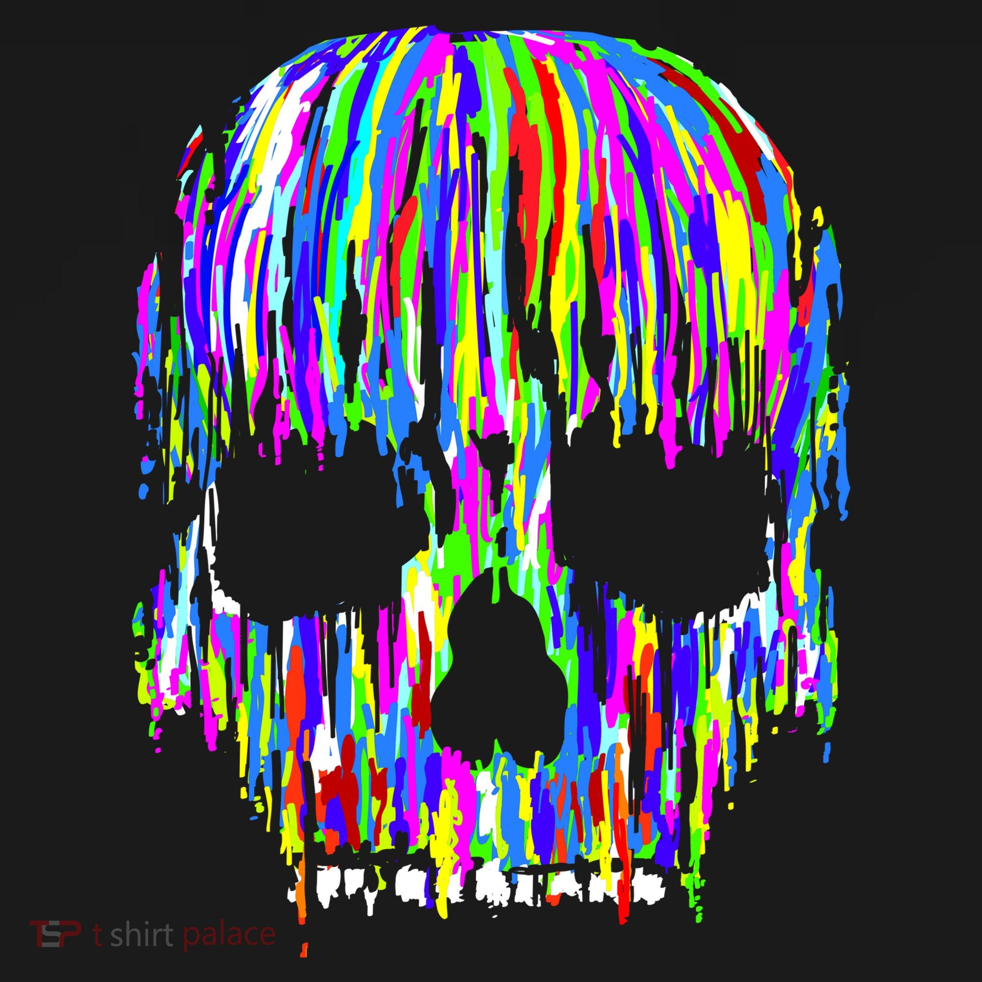 Colorful Skull Head Button