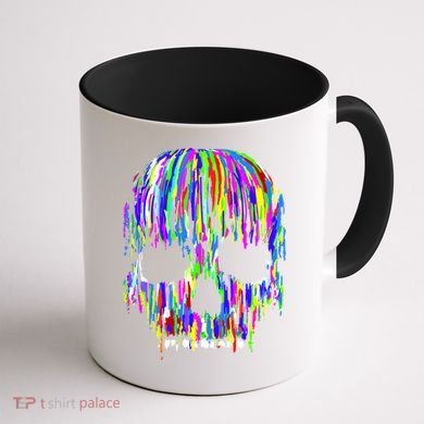 Colorful Skull Head Coffee Mug back