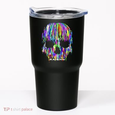 Colorful Skull Head Tumbler