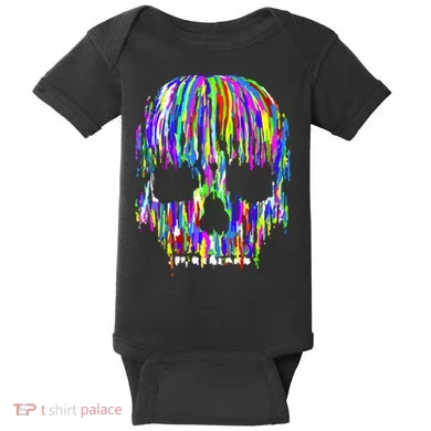 Colorful Skull Head Baby Bodysuit