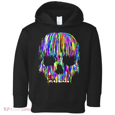 Colorful Skull Head Toddler Hoodie