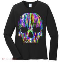 Colorful Skull Head Women's Long Sleeve Shirt thumb 0