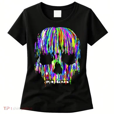 Colorful Skull Head Women's T-Shirt