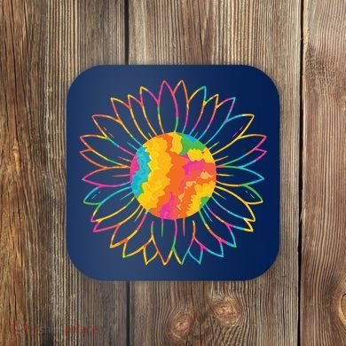 Colorful Sunflower Coaster