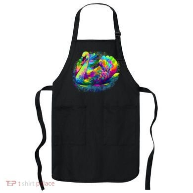 Colorful Swan Apron