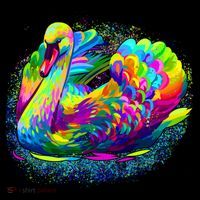 Colorful Swan T-Shirt thumb 7