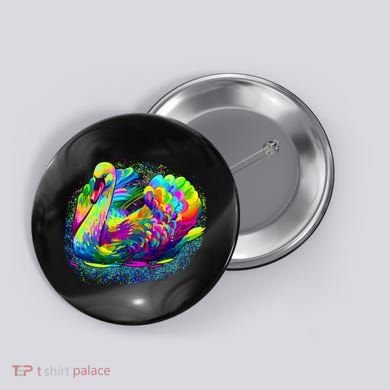 Colorful Swan Button