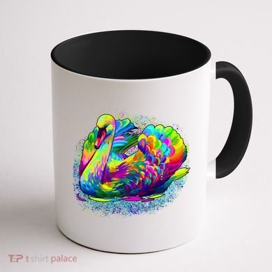 Colorful Swan Coffee Mug back
