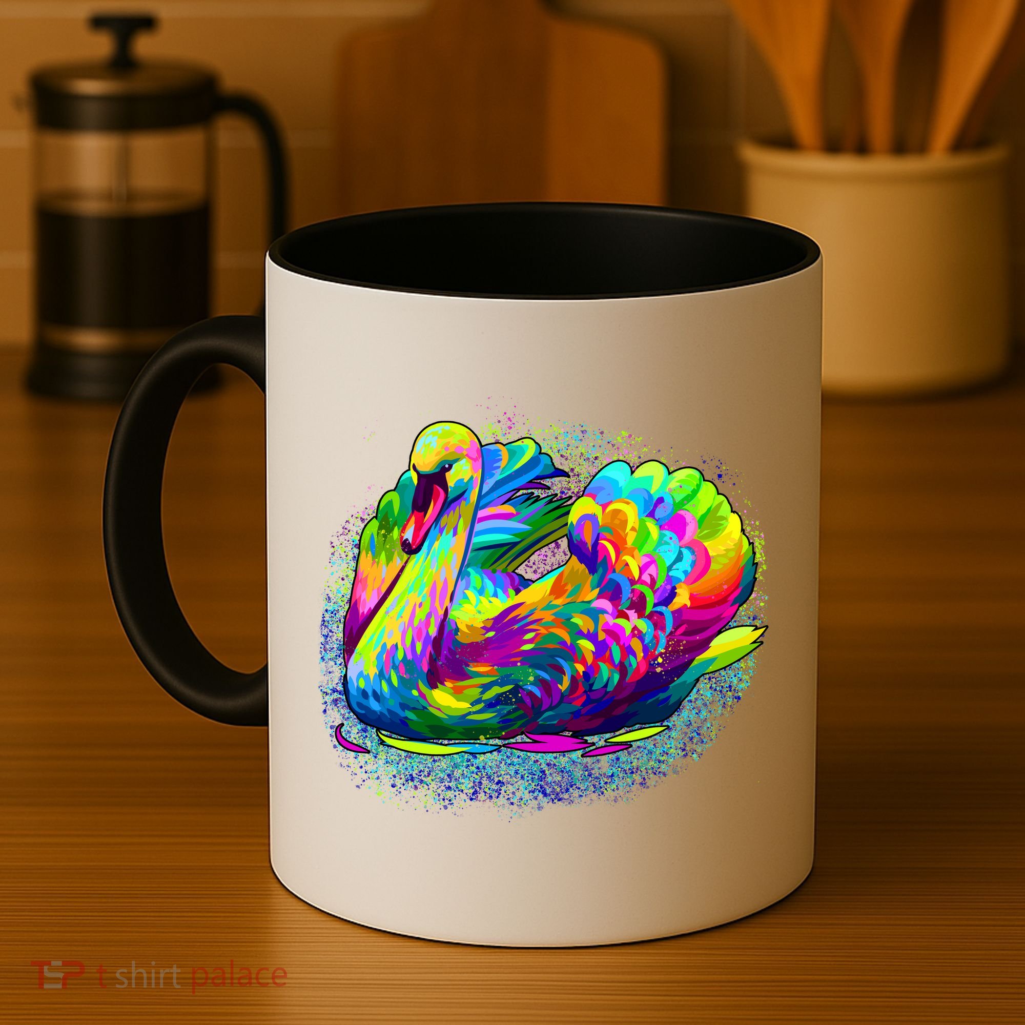 Colorful Swan Coffee Mug