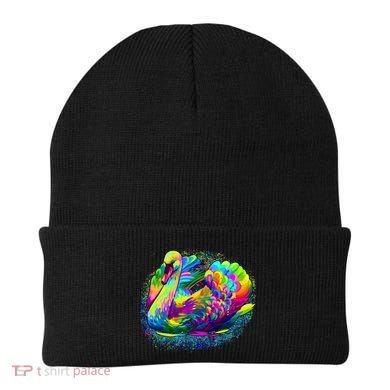 Colorful Swan Beanie