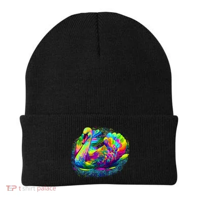 Colorful Swan Beanie