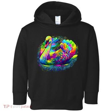 Colorful Swan Toddler Hoodie