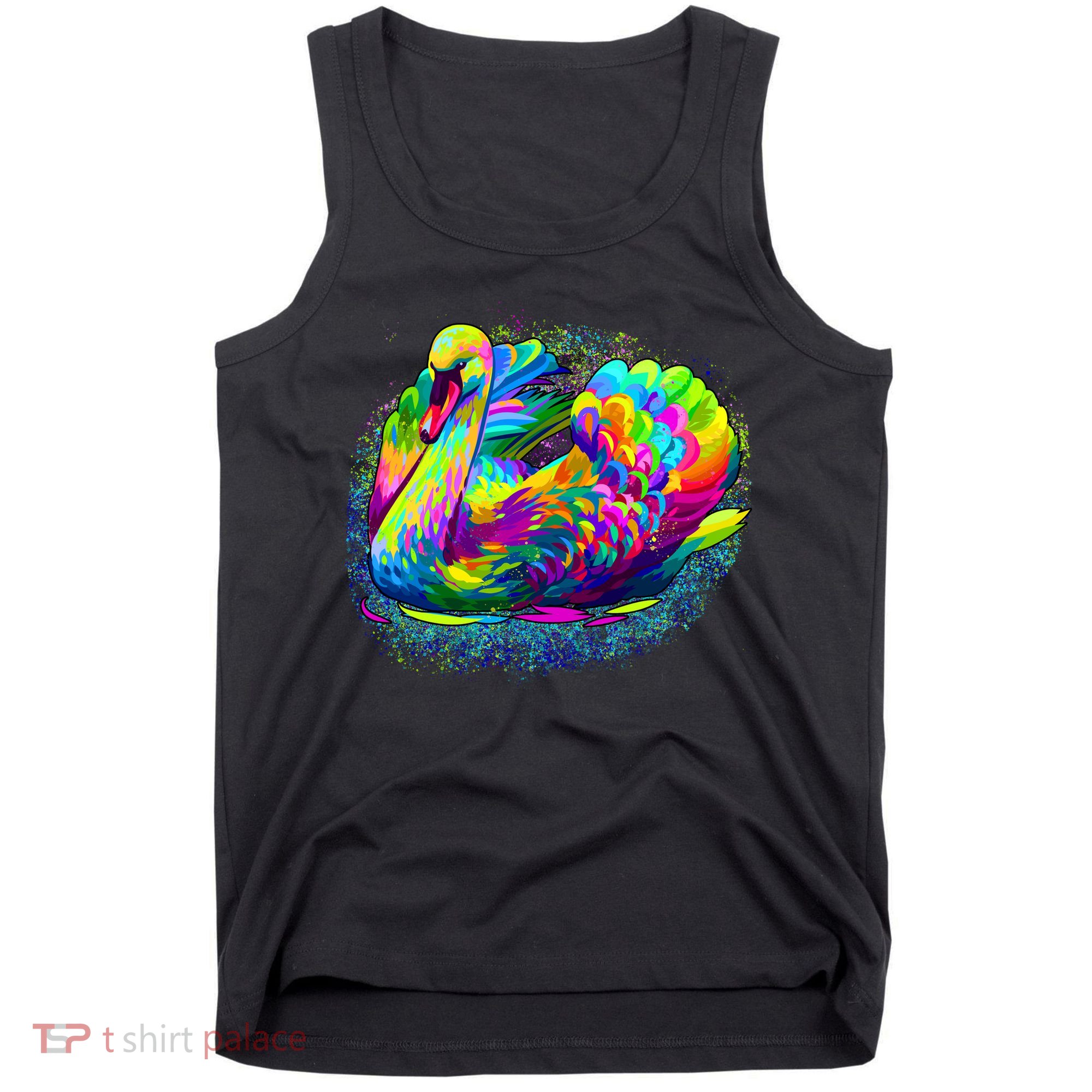 Colorful Swan Tank Top