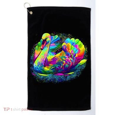 Colorful Swan Golf Towel