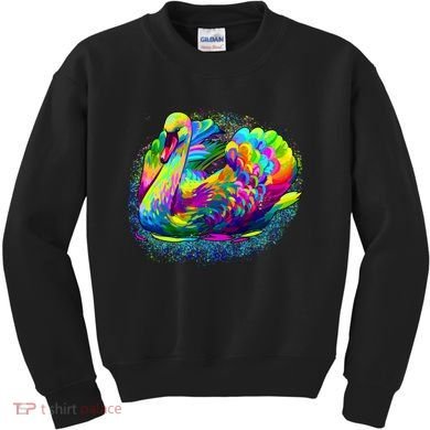 Colorful Swan Kids Sweatshirt