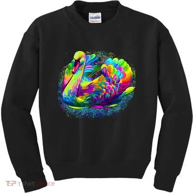 Colorful Swan Kids Sweatshirt