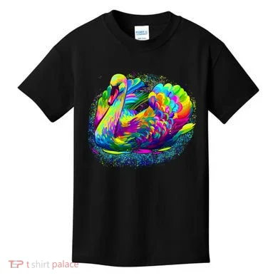 Colorful Swan Kids T-Shirt
