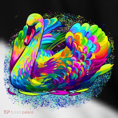 Colorful Swan Toddler Fine Jersey T-Shirt