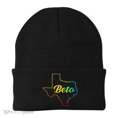 Colorful Texas Senate Beto Rainbow Beanie