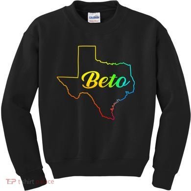 Colorful Texas Senate Beto Rainbow Kids Sweatshirt