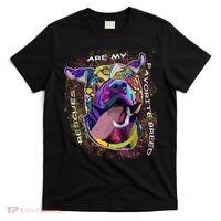 Colorful Texture Boxer Dog Rescues Are My Favorite Breeds T-Shirt thumb 0