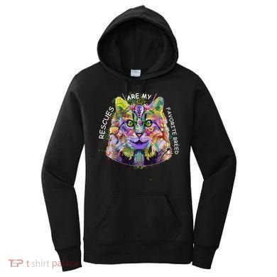 Colorful Texture Cat Rescues Are My Favorite Women's Hoodie