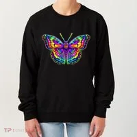 Colorful Texture Trippy Butterfly Women's Sweatshirt thumb 0