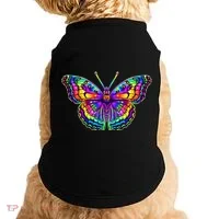 Colorful Texture Trippy Butterfly Doggie Tank thumb 0
