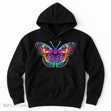 Colorful Texture Trippy Butterfly Hoodie