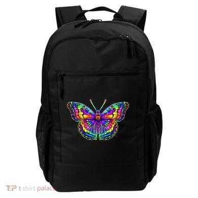 Colorful Texture Trippy Butterfly Backpack