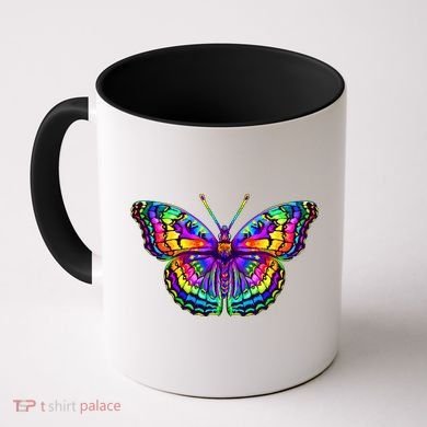Colorful Texture Trippy Butterfly Coffee Mug