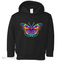 Colorful Texture Trippy Butterfly Toddler Hoodie thumb 0
