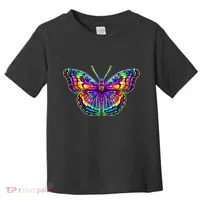 Colorful Texture Trippy Butterfly Toddler T-Shirt thumb 0