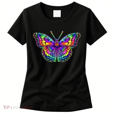 Colorful Texture Trippy Butterfly Women's T-Shirt