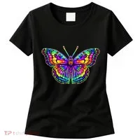 Colorful Texture Trippy Butterfly Women's T-Shirt thumb 0