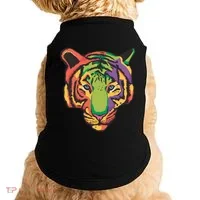 Colorful Tiger Head Doggie Tank thumb 0