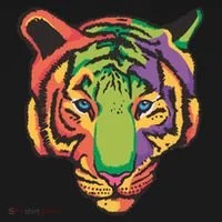 Colorful Tiger Head Doggie Tank thumb 4
