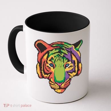 Colorful Tiger Head Coffee Mug