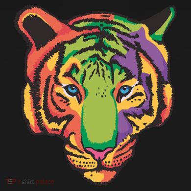 Colorful Tiger Head 16 in Basic Backpack