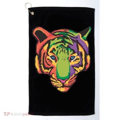 Colorful Tiger Head Golf Towel