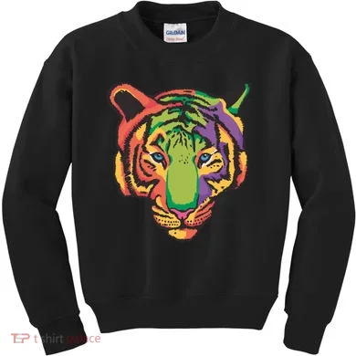 Colorful Tiger Head Kids Sweatshirt