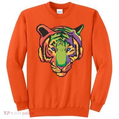 Colorful Tiger Head Sweatshirt