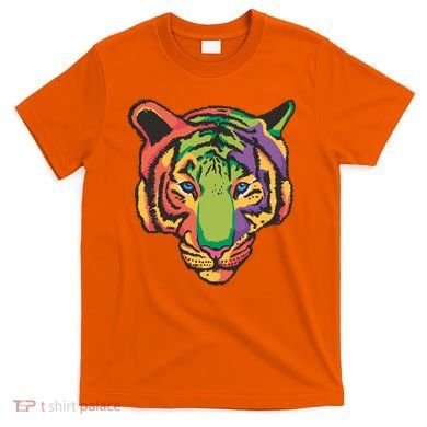 Colorful Tiger Head T-Shirt