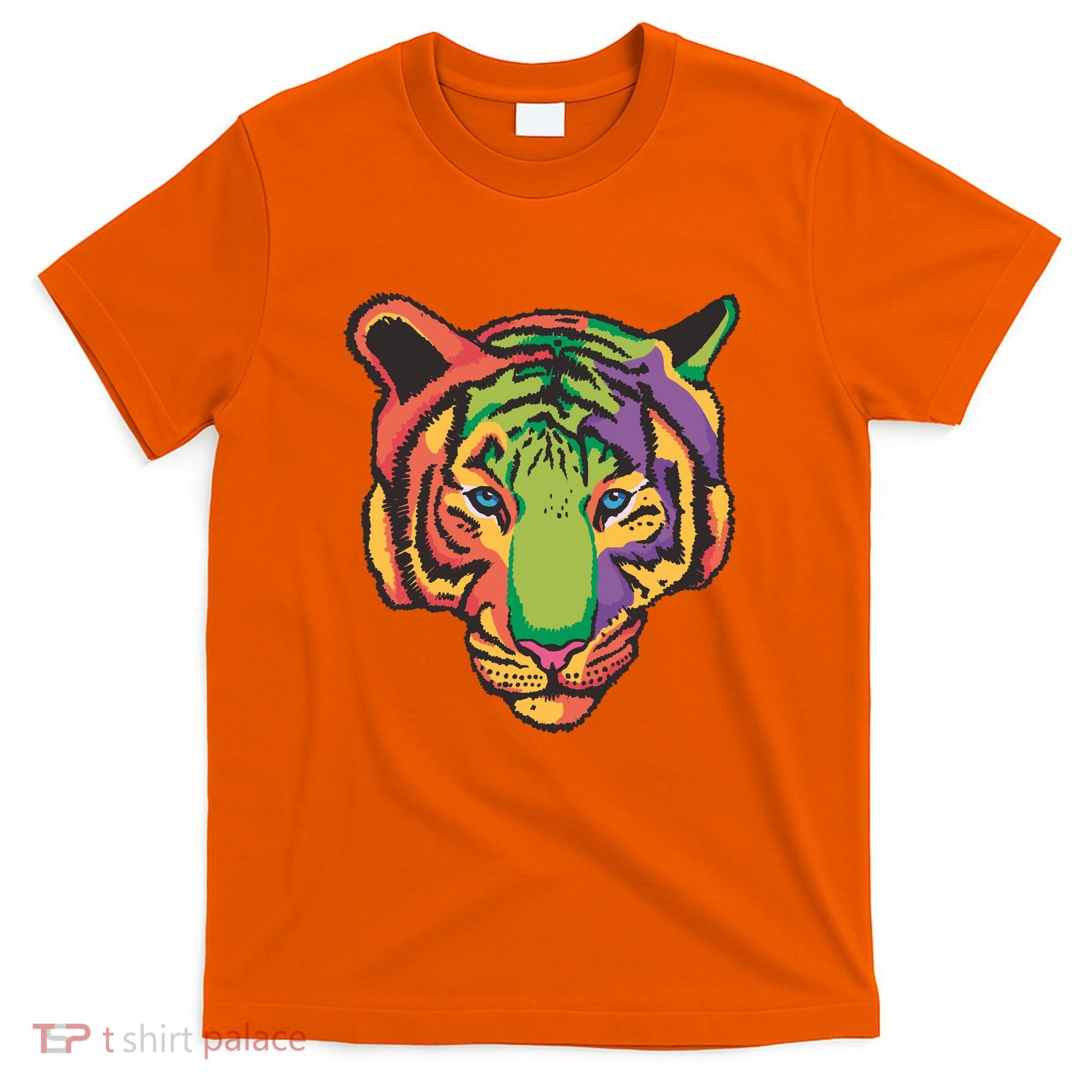 Colorful Tiger Head T-Shirt